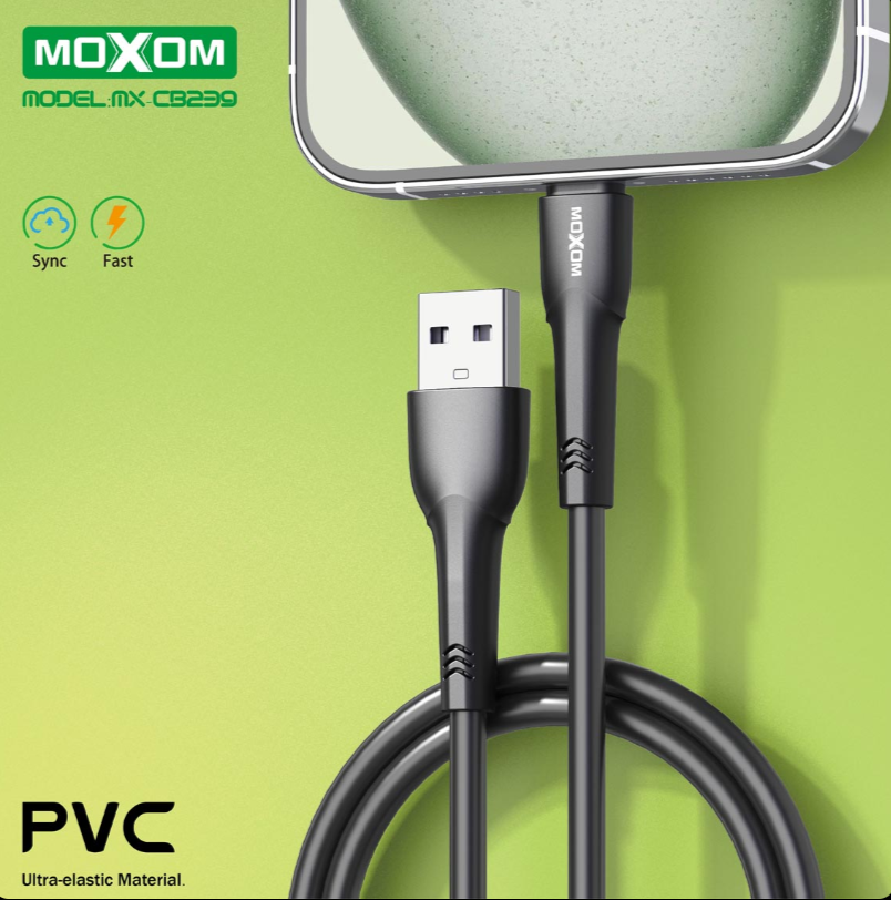 وصلة شحن وبيانات moxom بأداء قوي - Image 2 + 1