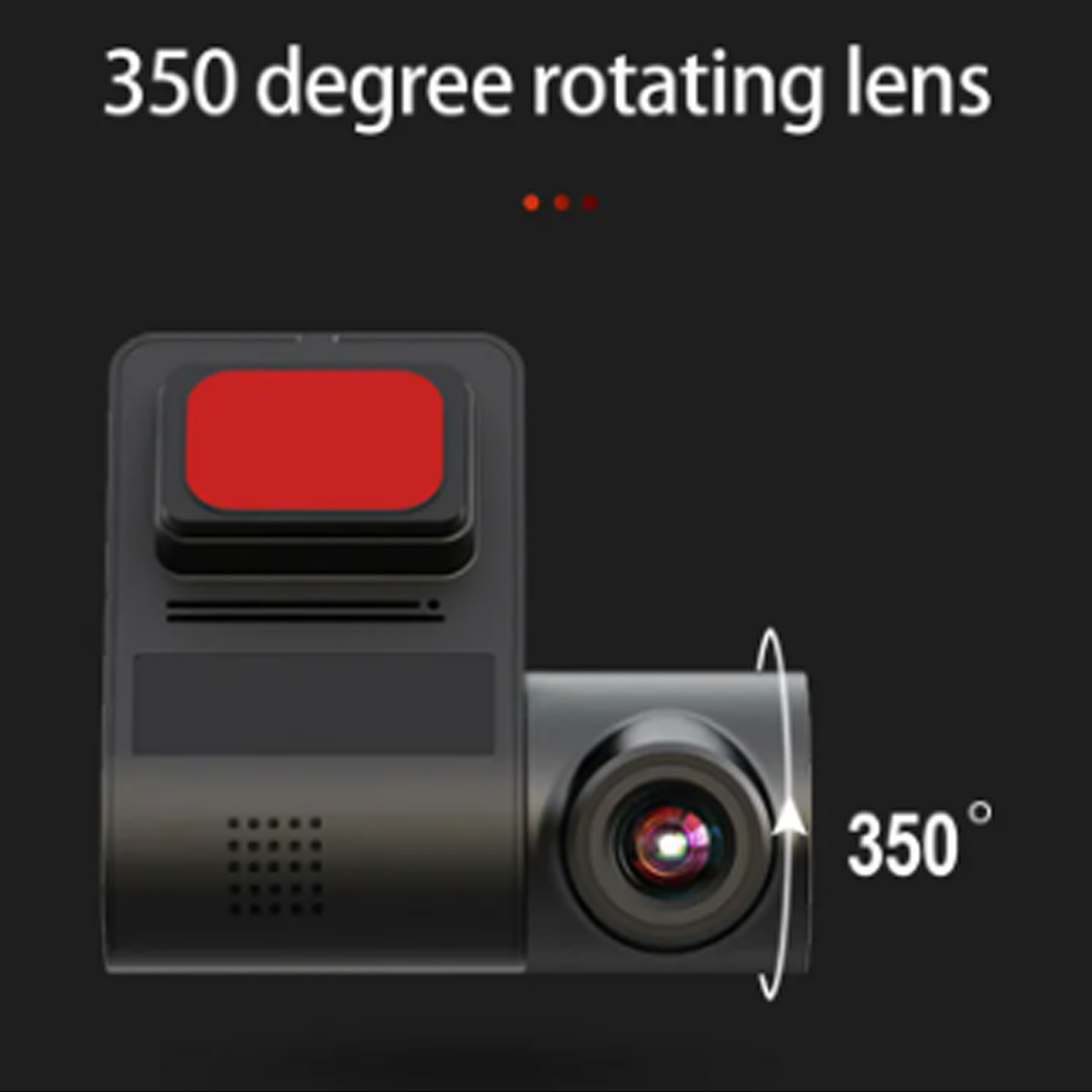 كاميرا قيادة للسيارة WiFi - Full HD بزاوية تصوير 170° وعدسة دوّارة - Image 2 + 1