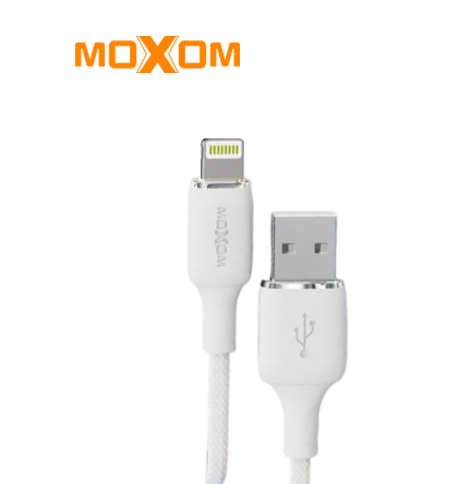 وصلة moxom شحن سريع 3A ونقل بيانات لأجهزة Lightning (بطول 1.5 متر)
