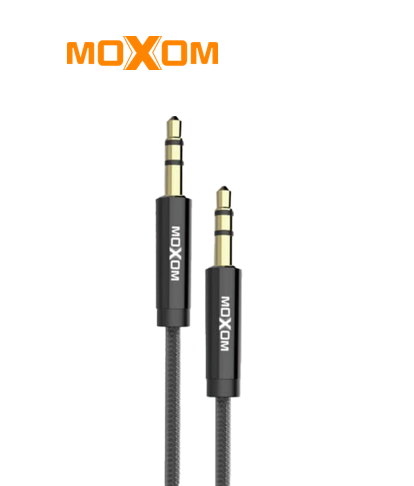 وصلة صوت moxom 3.5 مم من النحاس النقي بطول 1 متر