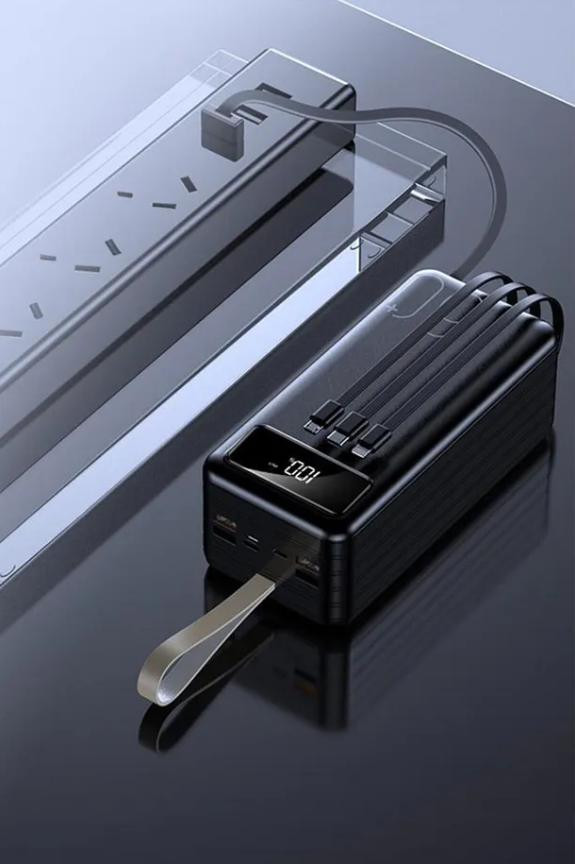 باور بانك torima | سعة 60,000mAh | شاشة LED رقمية | 4 منافذ إخراج | شحن سريع | تصميم مدمج ومحمول  - Image 2 + 1