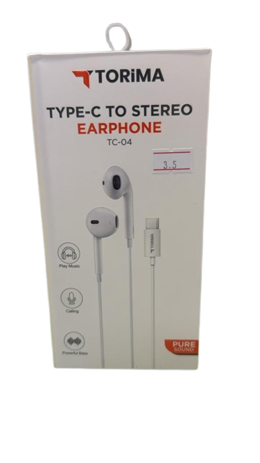 سماعات torima السلكية | صوت ستيريو | موصل Type-C | متوافقة مع Apple وSamsung | ميكروفون مدمج  - Image 1 + 1