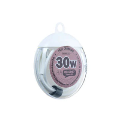 وصلة شحن سريع remax C-L Crystal Series 30W من Type-C إلى Lightning (1 متر) - Image 1 + 1