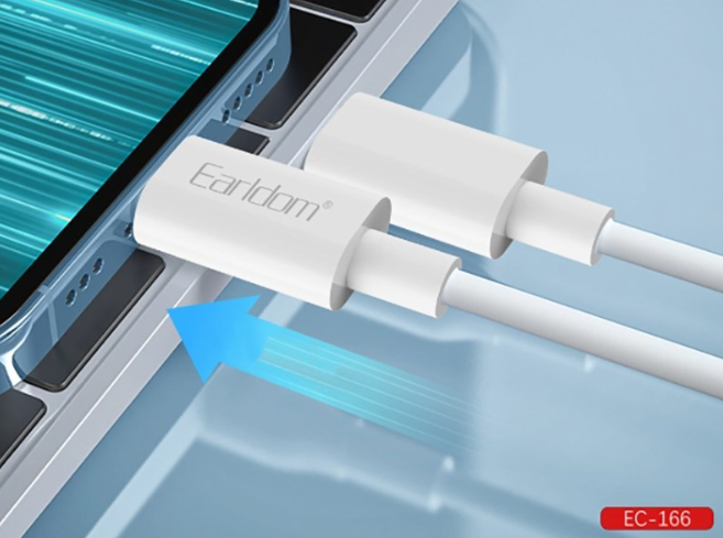 وصلة earldom شحن سريع PD20W من USB-C إلى لايتنينغ (1 متر) - Image 2 + 1