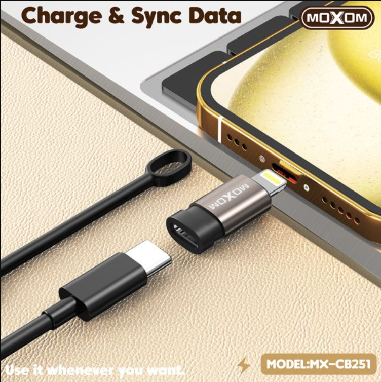 محول moxom OTG من Type-C إلى Lightning - Image 2 + 1
