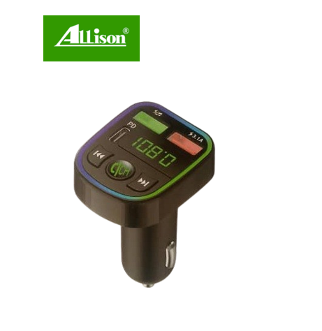 مشغل MP3 للسيارة allison ناقل FM لاسلكي مع بطاقة TF وشاحن USB 