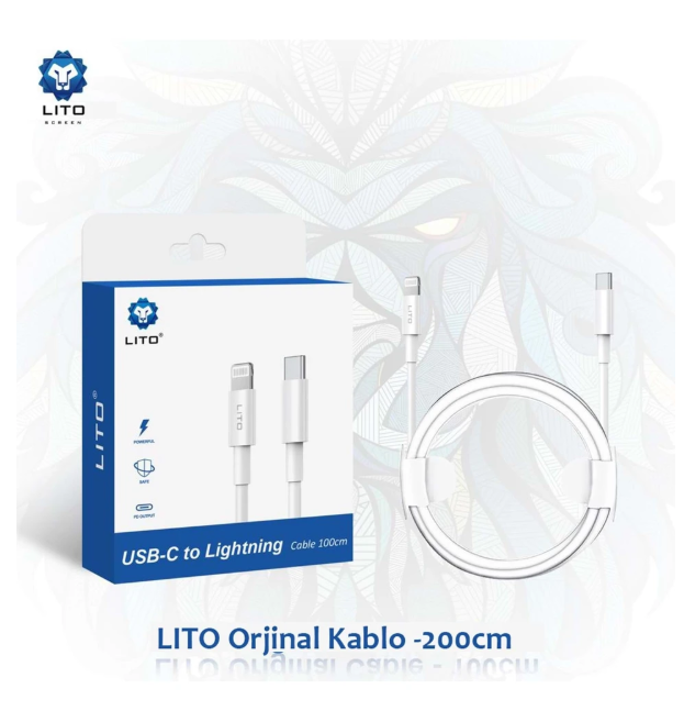 وصلة lito USB-C إلى Lightning للشحن ونقل البيانات – بطول 2 متر - Image 2 + 1