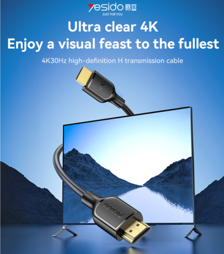 وصلة الفيديو yesido HDMI إلى HDMI - Image 1 + 1
