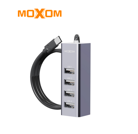 توصيلة moxom عالية السرعة 4 في 1 بمنفذ TYPE C