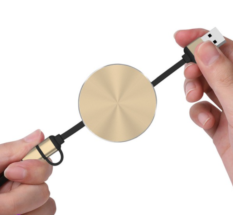 وصلة moxom USB قابلة للسحب 2 في 1 (Lightning و Micro USB) - Image 2 + 1