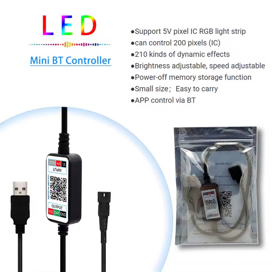شريط إضاءة LED ذكي بطول 10 متر - تحكم عبر البلوتوث - Image 2