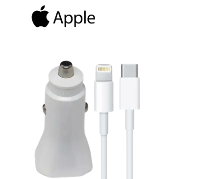 شاحن سيارة USB-C PD بقوة 20 واط مع وصلة USB-C apple