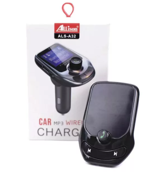  شاحن سيارة لاسلكي ومودول FM مع مشغل MP3 allison - Image 1 + 1