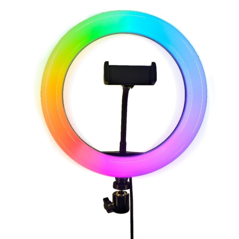 حلقة إضاءة RGB Soft Ring Light MJ-36 – 14″ (36 سم) مع حامل هاتف - Image 1 + 1