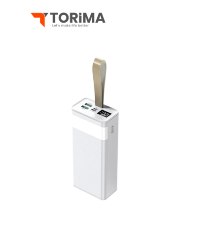 باور بانك torima | سعة 30,000mAh | شحن فائق السرعة بقوة 22.5W | شاشة LED رقمية | شحن جهازين في نفس الوقت 