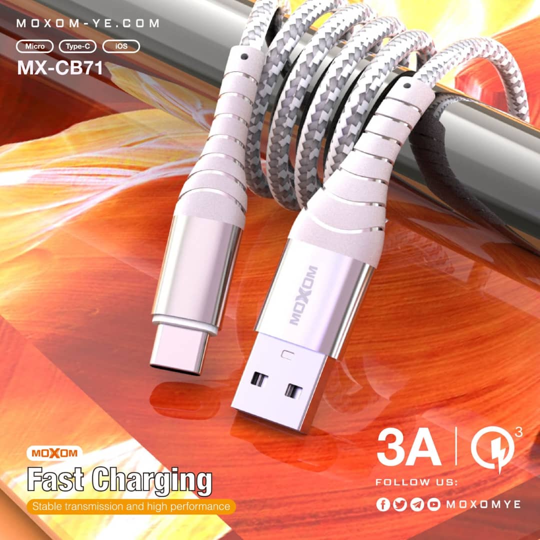 وصلة MOXOM شحن سريع بقوة MX-CB71 3A