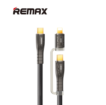 وصلة remax شحن سريع ثنائي الاستخدام 60 واط 