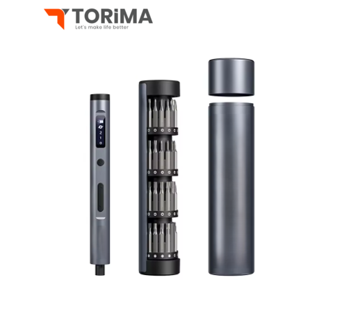 torima طقم مفك كهربائي صغير – 62 في 1 أدوات إصلاح احترافية للهواتف المحمولة | شاشة OLED | قابل للشحن | تخزين دوّار