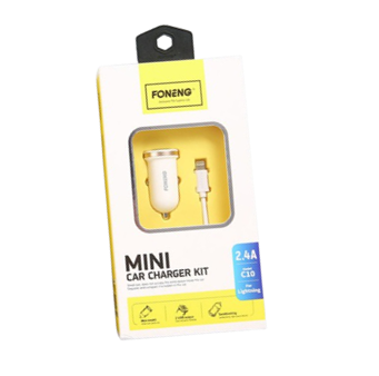 شاحن سيارة foneng بمنفذين USB بقوة 12 واط – متوافق مع Lightning - Image 1 + 1