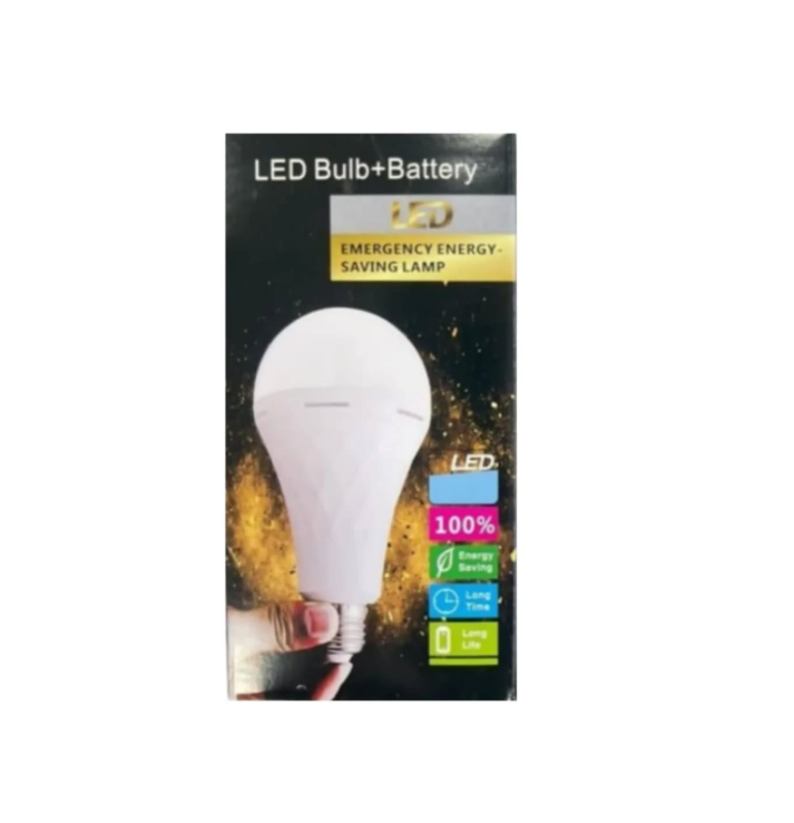 مصباح LED + بطارية – مصباح توفير الطاقة بقوة 9 واط - Image 1 + 1