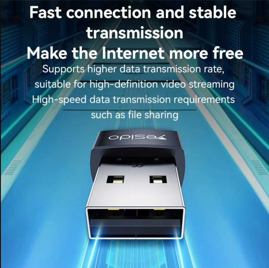 محول واي فاي USB yesido بسرعة 150Mbps وهوائي مدمج - Image 1 + 1